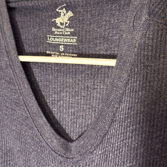 Polo blue long-sleeve ribbed shirt - Picture 2 of 4